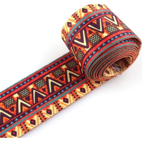 Nylon Webbing Ribbon Strap 3yards 2"(50mm) Red Stripe Lanyard Soft Ribbon Belt for Bag /Purse Luggage Leash Tote