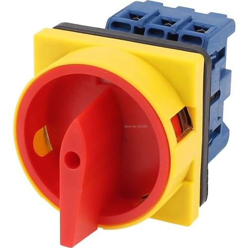 SZD11-25 AC 600V 25A ON/OFF 2 Positions 3 Phase Rotary Cam Changeover Switch