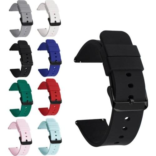 Quick Release Watchband 14 18 20 22 24mm Silicone Sport Watch Strap Men Women Replecement Band Rubber Bracelet Stainless Buckle