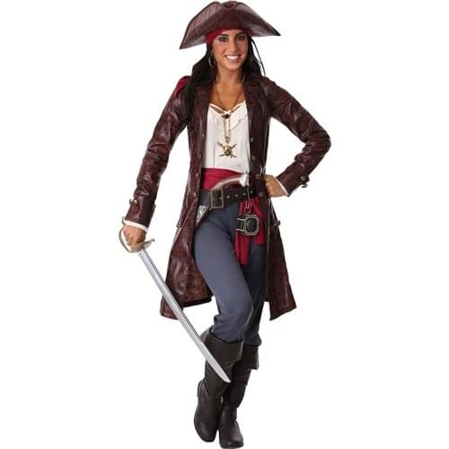Sexy Women Pirate Costume Woman Plus Size Female Halloween Fancy Party Dress Carnival Adult Pirate Jack Sparrow Cosplay Costumes