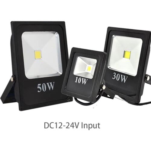 GD 12V LED Floodlights 10W 20W 30W 50W IP65 Outdoor DC12-24V LED Spotlights IP65 Waterproof Floodlight for Boat and Swim Pool