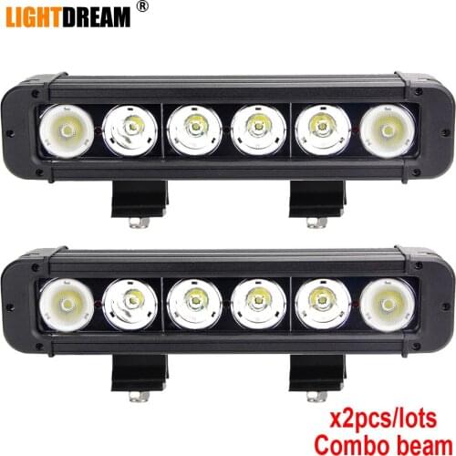 60W 11inch LED Light Bar Spot beam Flood Beam Combo Beam SUV ATV Truck LED Work Bar Fog Light Single Row x2pcs