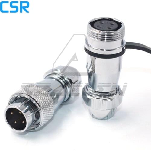 SZJELEN WS16 series 4pin waterproof power connectors male and female ip67 M16 Docking connector power cable wire plug socket
