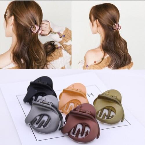 Candy Color Hair Clip Geometric Frosted Scrub Hair Claws Hair Clamp Barrettes Hair Crab Hair Accessories for Women Girls