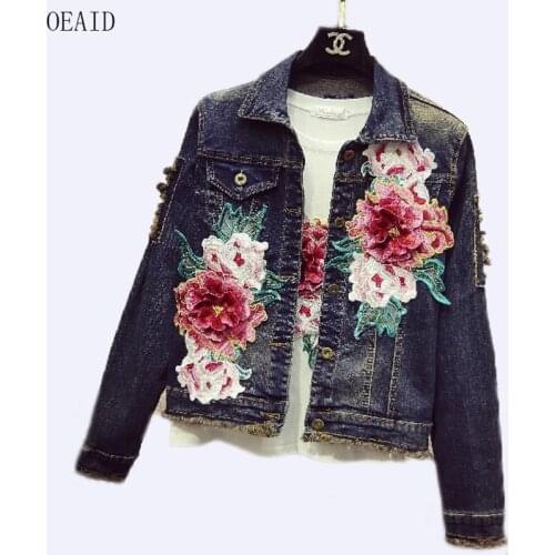 Womens Denim Jackets 2020 New Female Denim Jacket Women Jean Coat Embroidery Europe England Style Hot Girl Jackets