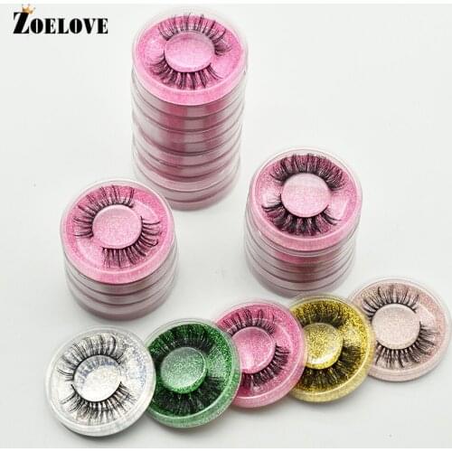 1Pair 3d Fuax Mink Eyelashes Thick False Eyelashes Natural Mink Lashes Soft Volume Fake Lashes Wholesale Eyes Makeup