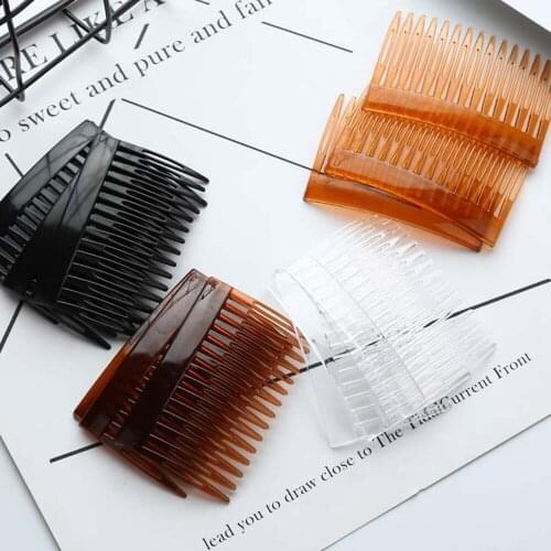12pcs/lot 15 teeth combs 7*4.5cm plastic hair comb,fitting for hat wedding hair accessories for briede