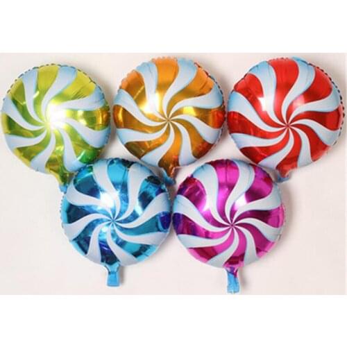18-Inch Round Windmill Lollipop Foil Balloon Childrens Birthday Party Decorating Candy Aluminum Balloon