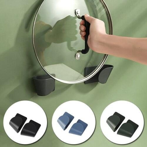 2pcs Storage Rack Pot Lid Kitchen Cookware Organizer Holder Wall Mount Cabinet Hanging Adjustable Spacing Holder Shelf