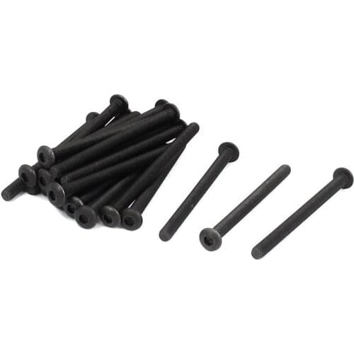 20PCS M3 x 40mm Alloy Steel Hex Socket Button Head Machine Screws Black LXM