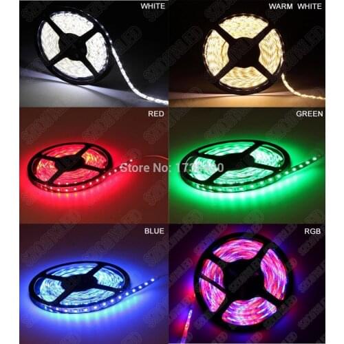 3528 Non Waterproof 12V Flexible Light Christmas Decoration LED Strip Lamp RGB White Red Green Yellow TV Background Lighting