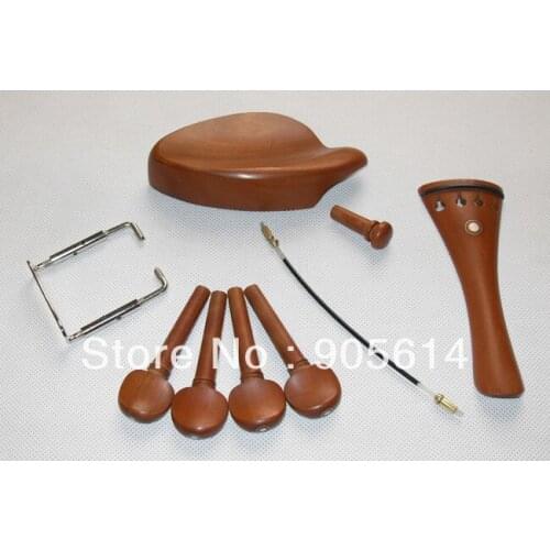 4/4 Violin Tailpiece, Chinrest, Pegs, Clamp, Endpin, Tailgut Wood NEW