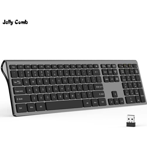 Jelly Comb Keyboard Wireless 2.4G Full Size Spanish/English/ Russian Keyboard for Windows Mac OS Silent Click Scissors Switch