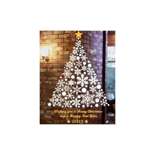 Large Christmas Sticker X mas Decal Posters Vinyl Wall Decals Decor Mural Glass Shop Window Home Decoration