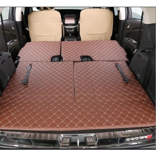 For Dodge Journey 2015 3PCS Car Styling Cargo Liner Car Trunk Mat Carpet Interior Floor Mats PU Leather Pad Auto Accessories
