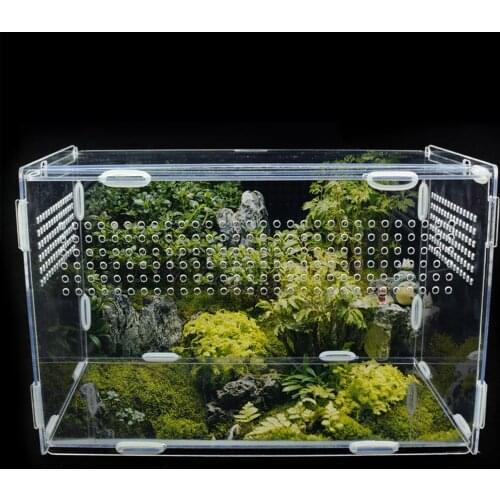 Reptile Breeding Box Acrylic Terrarium Feeding Box Transparent For Animals Reptile Pets Insect Spider Lizard Frog Pleasure