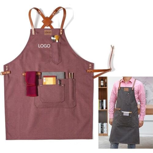 Denim apron, restaurant, milk tea shop, florist, manicure, barber clothes, custom LOGO