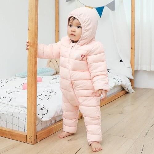 2020 Overalls Winter Jumpsuit Baby Newborn Plus Velvet Snowsuit Snow Wear Coat Boy Warm Romper Down Cotton Girl Clothes Bodysuit