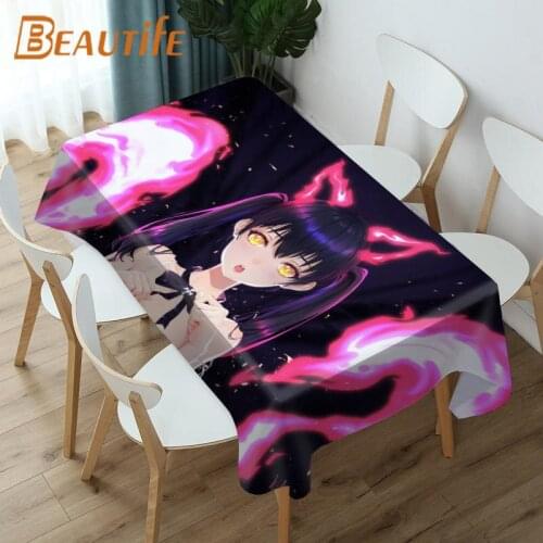 Beautiful Arthur Boyle Fire Force Customize Kitchen Tablecloth Korean Interior Dining Table Decor Anti-Stain Table Covers