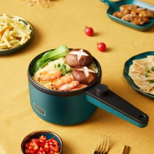 220V Mini Multifunction Electric Cooking Machine Household Single/Double Layer Hot Frying Pot Multi Rice Cooker Non-Stick Pan