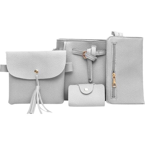 4pcs Woman Bag Set Fashion Female Purse and Handbag Four-Piece Shoulder Bag Tote Messenger Purse Bag Drop Shipping 2019 Oct 08