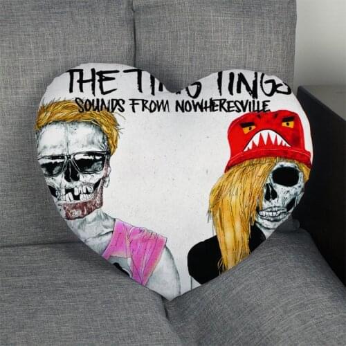 Custom The Ting Tings Heart Shape Pillow Cover Custom Zipper Pillowcase Cover Wedding Home Office Decorative 1pcs custom