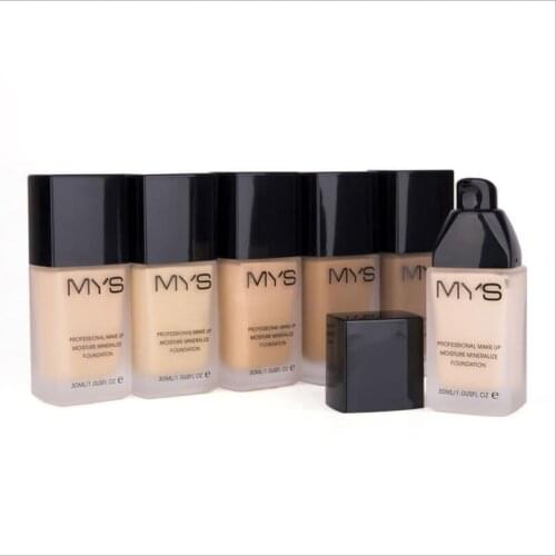 New Brand MYS Makeup Base Face Liquid Foundation BB Cream Concealer Whitening Moisturizer Oil-control Waterproof Maquiagem T1547