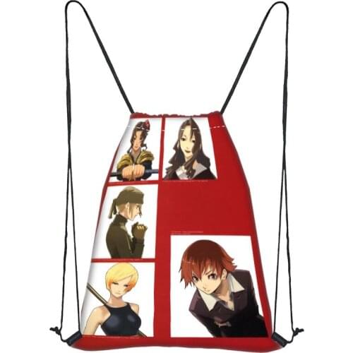 New Custom Baccano Printing Backpack Travel Beach School Multi-function Satin Drawstring Bag Custom You Image