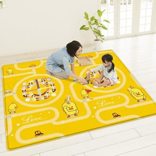 New Yellow Baby Game Mat Cartoon Printed Children Infant Adventure Rug Baby Thicken Kids flying Chess carpet Child Crawl Blanket
