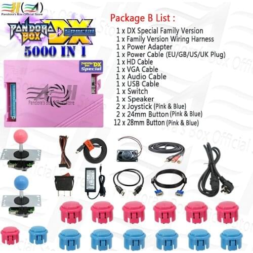 Pandora box DX 3000 in 1 Family Version joystick button and wire harness DIY arcade controller Accessories usb can save game
