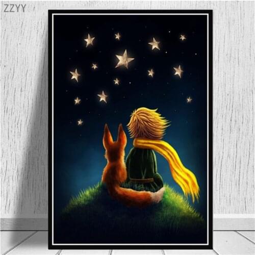 Little Prince Movie Posters Print on Canvas Wall Art Painting Pictures for Kids Nurse Room Wall Decoration (No Frame)