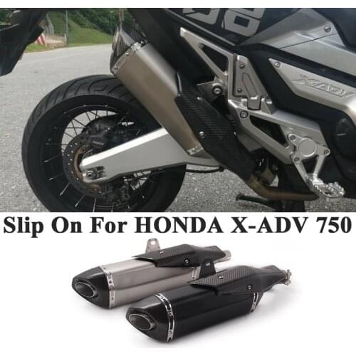 Full System For HONDA X-ADV750 X-ADV 750 ADV 750 2018 2019 Motorcycle Exhaust Escape Middle Link Pipe Muffler Header Slip On
