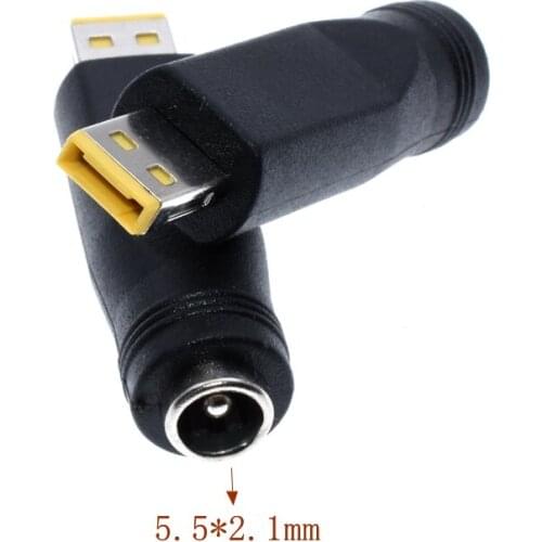 Portable 5.5x2.1mm Female to Square Plug Converter Apply for Lenovo ThinkPad 10 Helix 2 12V 3A Adapter