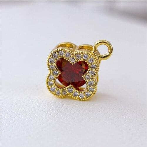 1PCS Real 18K Gold Plated Necklace Pendant Charms for Jewelry Findings Components Making Supplies DIY Cupron Accessories