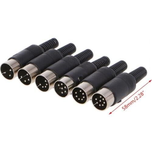 OOTDTY Male DIN Plug Socket Connector 3/4/5/6/7/8 PIN Chassis Cable Mount