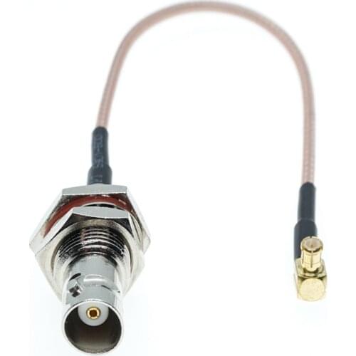 RG316 BNC FEMALE BIG BULKHEAD to MCX MALE RIGHT ANGLE RF Cable