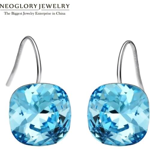 Neoglory Austrian Crystal Stud Earrings Statement Fashion Charm Jewelry 2020 New Brand Teen Girls Mother Birthday Gifts B1