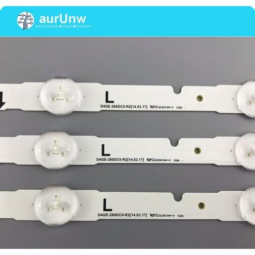LED Backlight Strip 6 Lamp For Samsung 28"TV 2014svs28 D4GE-280DC0-R2 D4GE-280DC0-R3 LM41-00099N UN28H4000AF UN28H4500AF