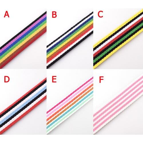 Fabric Belt 1.5inch Rainbow Webbing Purse Straps Canvas Webbing Key Fobs Strap Dog Collar Webbing Bag Strap Making