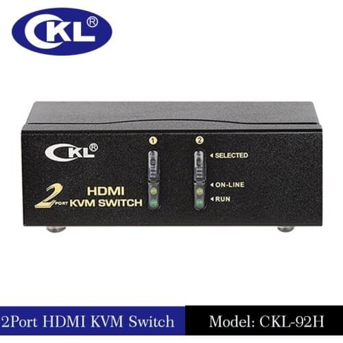 USB HDMI KVM Switch 2 Port Auto Scan 1080P 3D, PC Monitor Keyboard Mouse Switcher for Computer Laptop DVR NVR Xbox PS3 PS4 92H