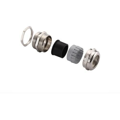 1PCS M28 Waterproof Nickel Plated Brass Cable Gland Connector IP68