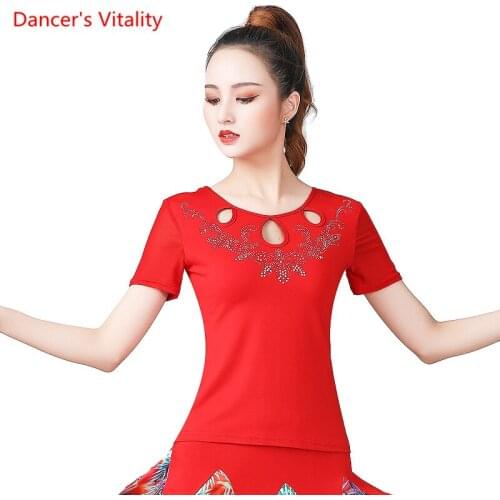High Quality Ballroom Blouses Women New 2021 Latin Dance Practice Tops Modern Standard Costumes Performance Wear Clothing