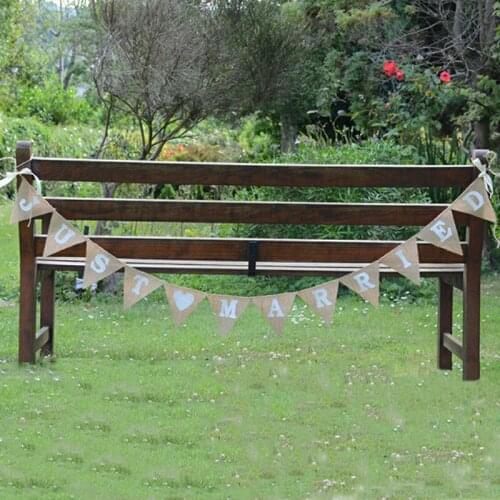 1pcs 3.7M 12Flags Fabric Linen Wedding Letter JUST MARRIED Flag Banner Wedding Party Decoration Home Festival Deco Pennant