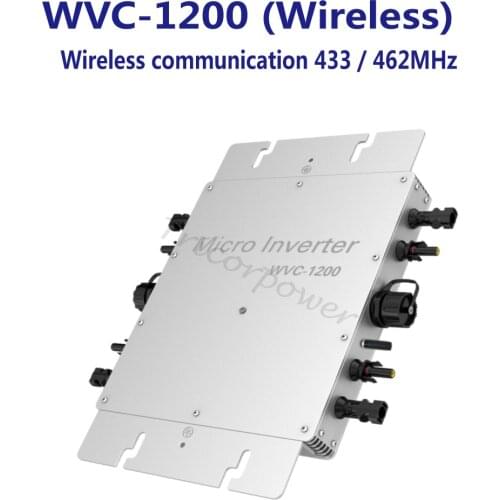 1200W Grid Tie Inverter with Wireless Communication, MPPT Pure Sine Wave Solar Inverter 22-50V DC Input