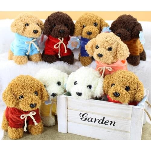 18cm-25cm Small Stuffed Animal Teddy Dog Simulation Plush Toys Gifts For Kids