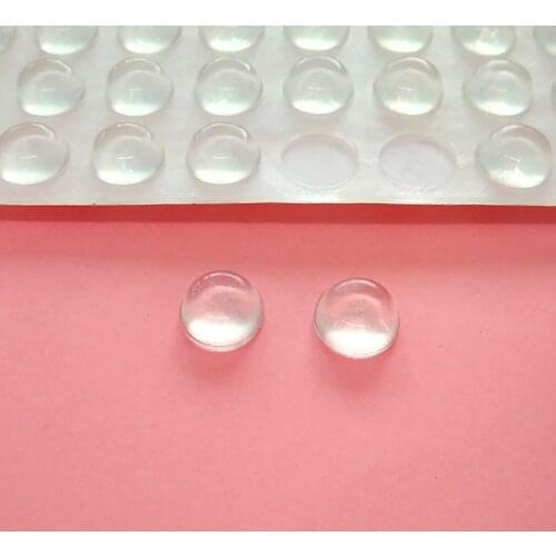 20 Pcs Self Adhesive Round Silicone Rubber Bumpers Pad Transparent Anti Slip Floor Protectors Table Furniture Feet Pads Damper