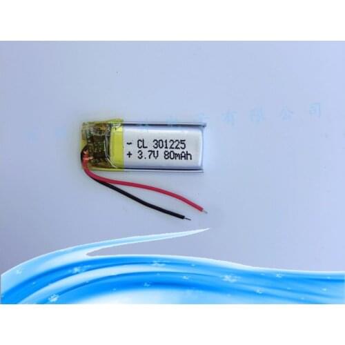 3.7 V 301225 031225P 70mAh polymer lithium battery with protection board , used for bluetooth MP3,MP4 2pcs/lot