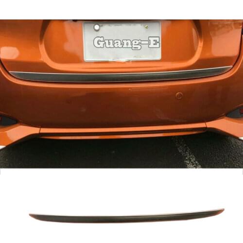 Car Stainless Steel Rear Back Door License Tailgate Bumper Frame Plate Trim Lamp Trunk 1pcs For Nissan NOTE 2017 2018 2019 2020
