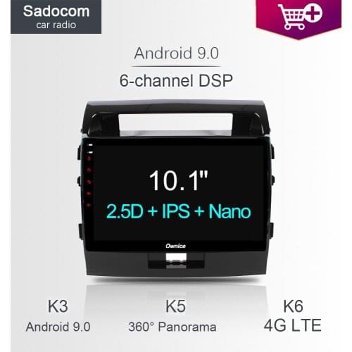 DSP 10.1" 64GB ROM 4GB RAM Car DVD player GPS 4G LTE car Radio Android 8.1 For Toyota land Cruiser 200 2007 2008 2009 2010-2013