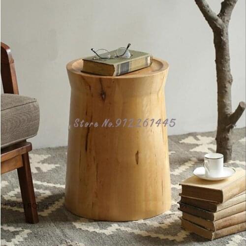 Shipping Nordic sofa side table log small side table wooden stake side table creative small side table simple side table mobile